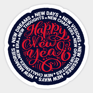 Happy New Year Motivational Sticker